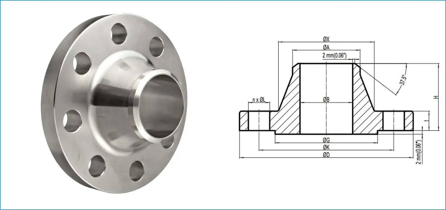 weld neck pipe flange